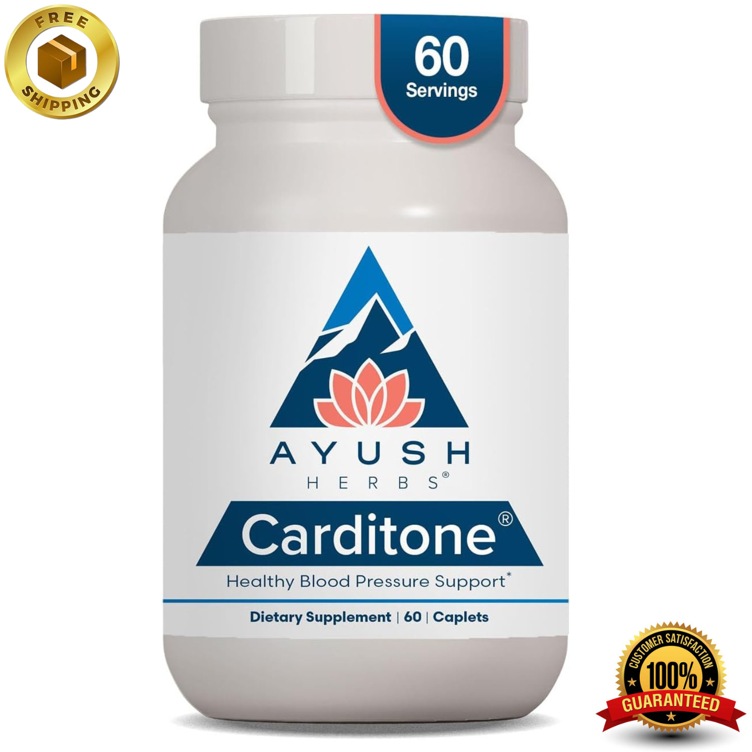 Ayush Herbs Carditone – Natural Heart Health Support Supplement – 60 Servings
