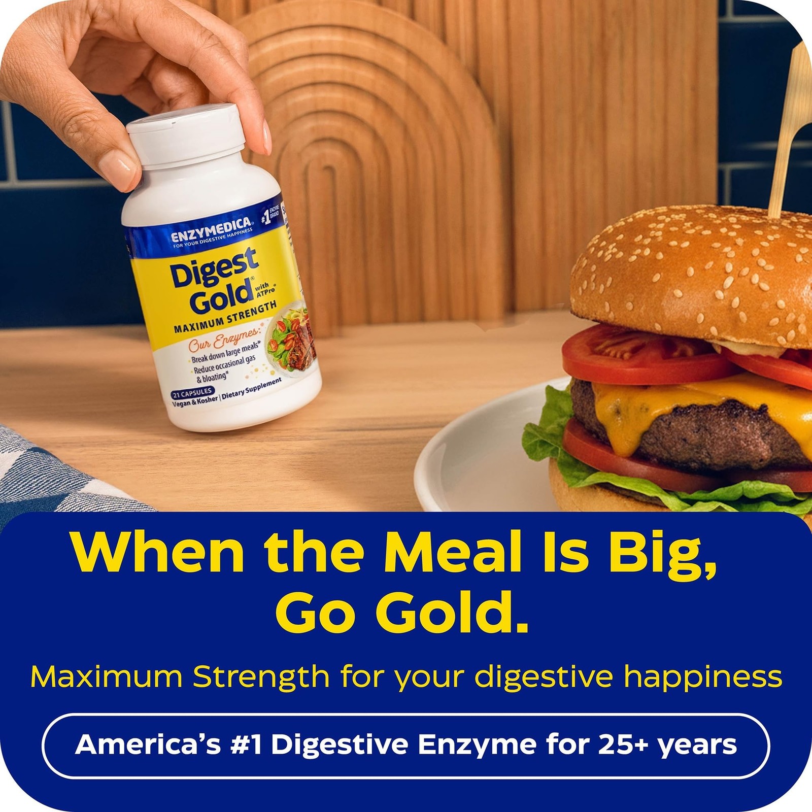 Enzymedica Digest Gold + ATPro, Maximum Strength, Fast-Acting, Helps Digest L…