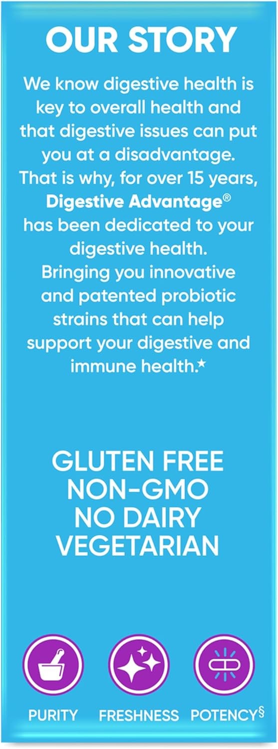 Schiff Digestive Advantage Daily Probiotic Supplement Immune Health Capsule 30ct