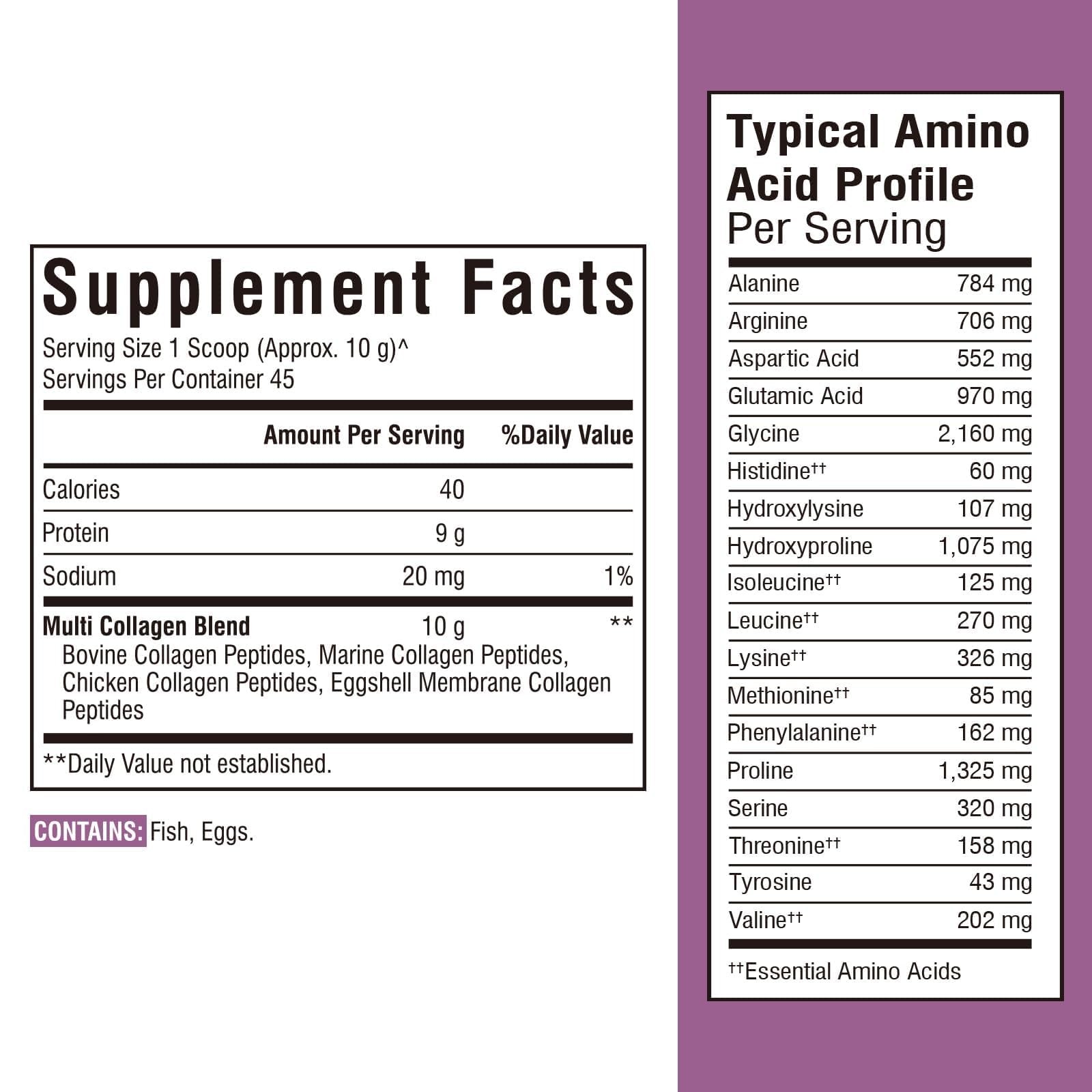 Vitalibre Multi Collagen Peptides Powder Type I II III V 1 Pound (Pack of 1)