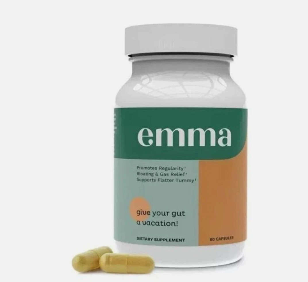 3 Bottle Emma Gut Health Supplement 180 Capsules for Bloating Relief & Leaky Gut