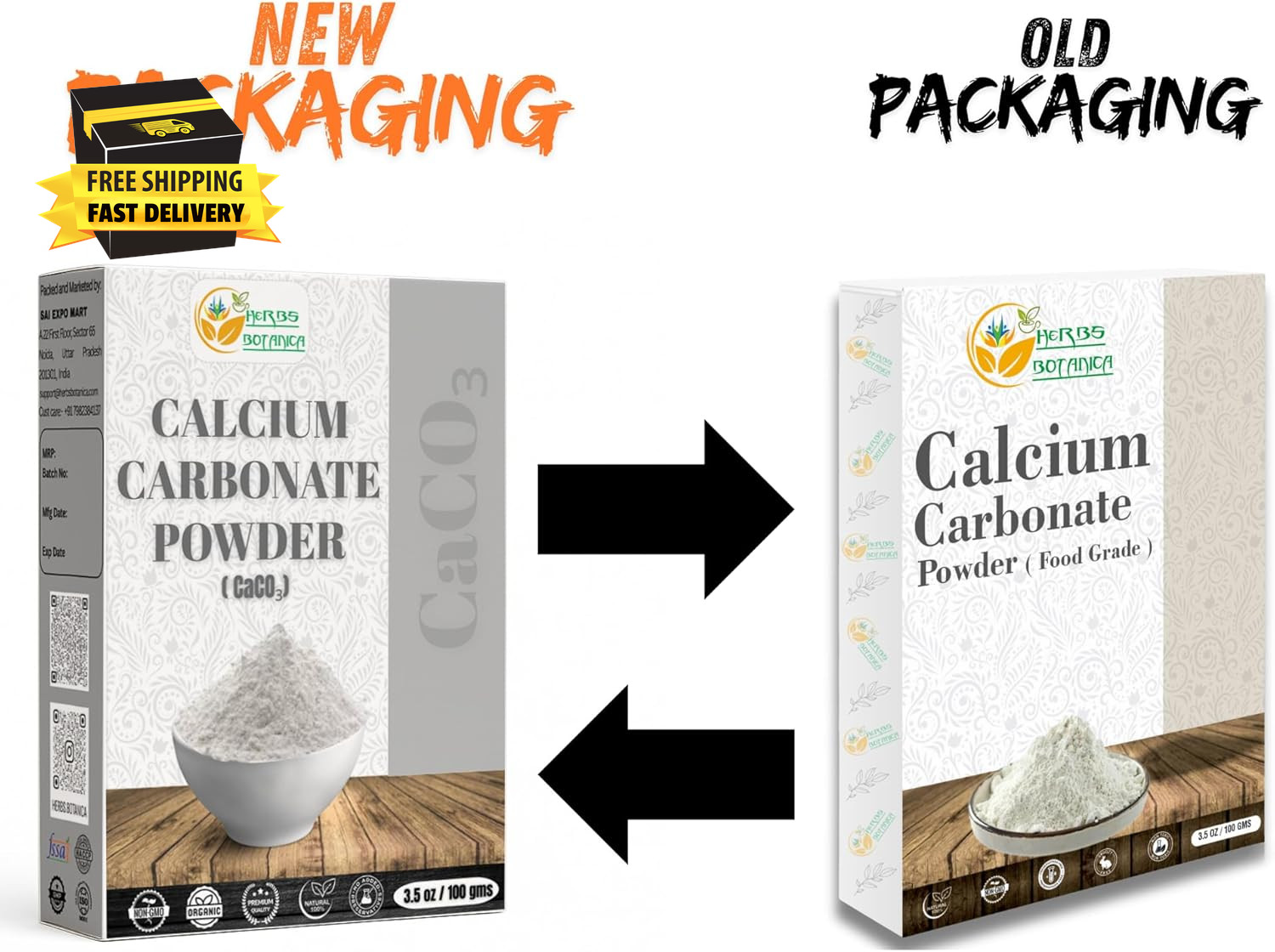 Calcium Carbonate Powder Food Grade Calcium Supplement for Cooking and Baking, A