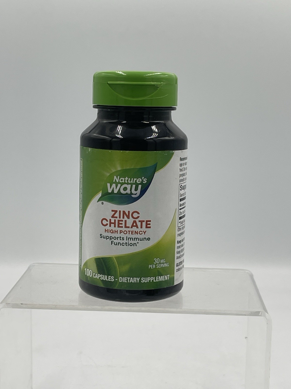 Lot of 3 Nature’s Way Zinc Chelate 30mg 100 Capsules Each 300 Total EXP 03/2028