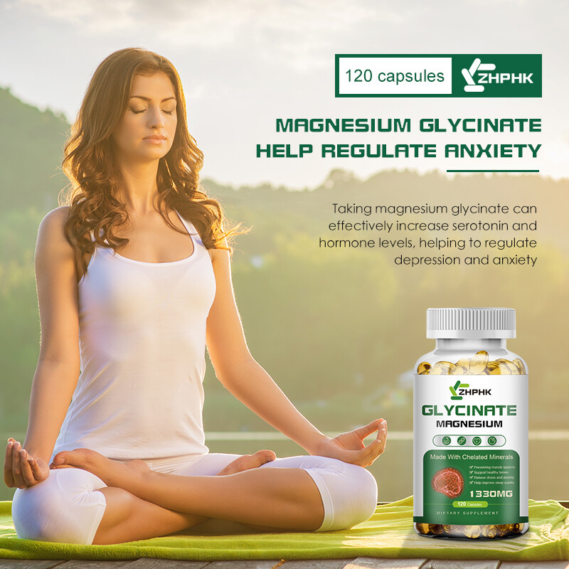 2 Packs Magnesium Glycinate Capsules 1330mg High Absorption Buffered & Chelated