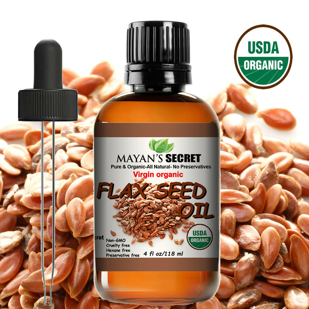 Flax Oil Organic Flaxseed Oil Cold Pressed Unrefined Virgin USDA Certified