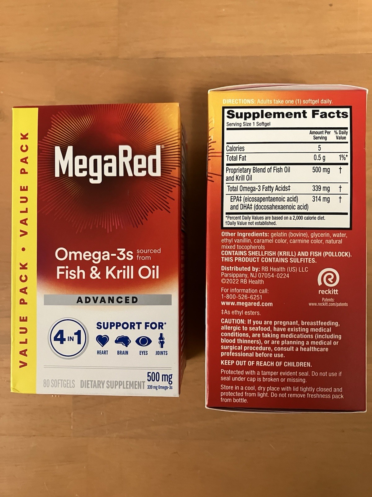 2-Mega Reds OMEGA 3 Krill Oil Soft Gels, 160ct. Total, SHIPS FREE* Exp. 09/2027