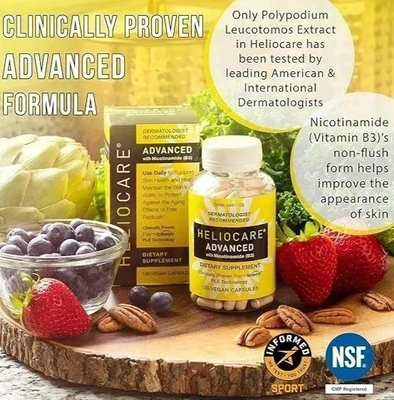 Heliocare Advanced Nicotinamide B3 Skin Health 120 Capsules Exp: 07/2027 NEW