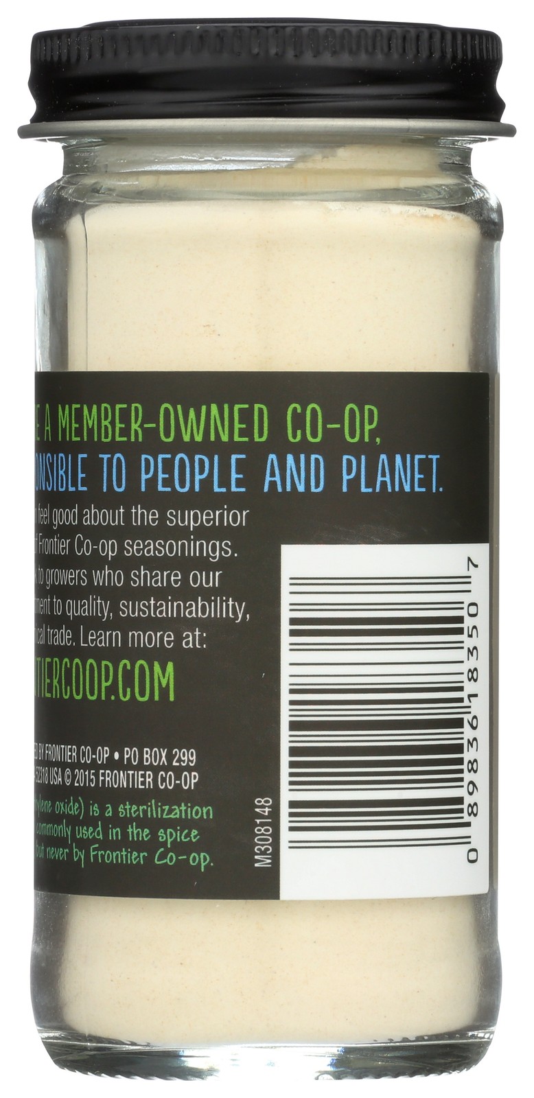 Frontier -Op Garlic Powder Co-Op 2.4 Oz Jar Spice 1 Pack