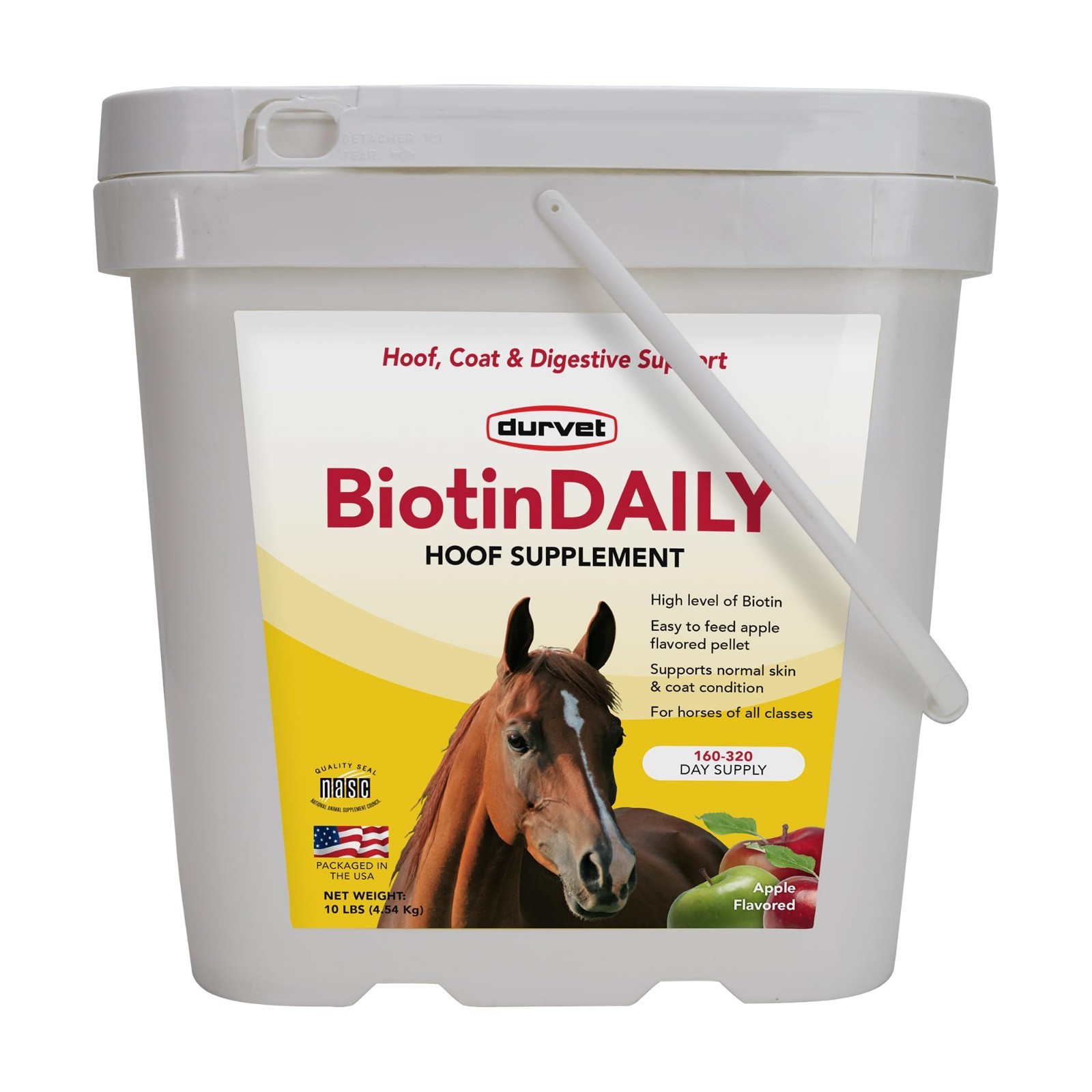 Biotin Daily Supplement 10 lb – Promotes Healthy Skin, Coat & Hoof Growth