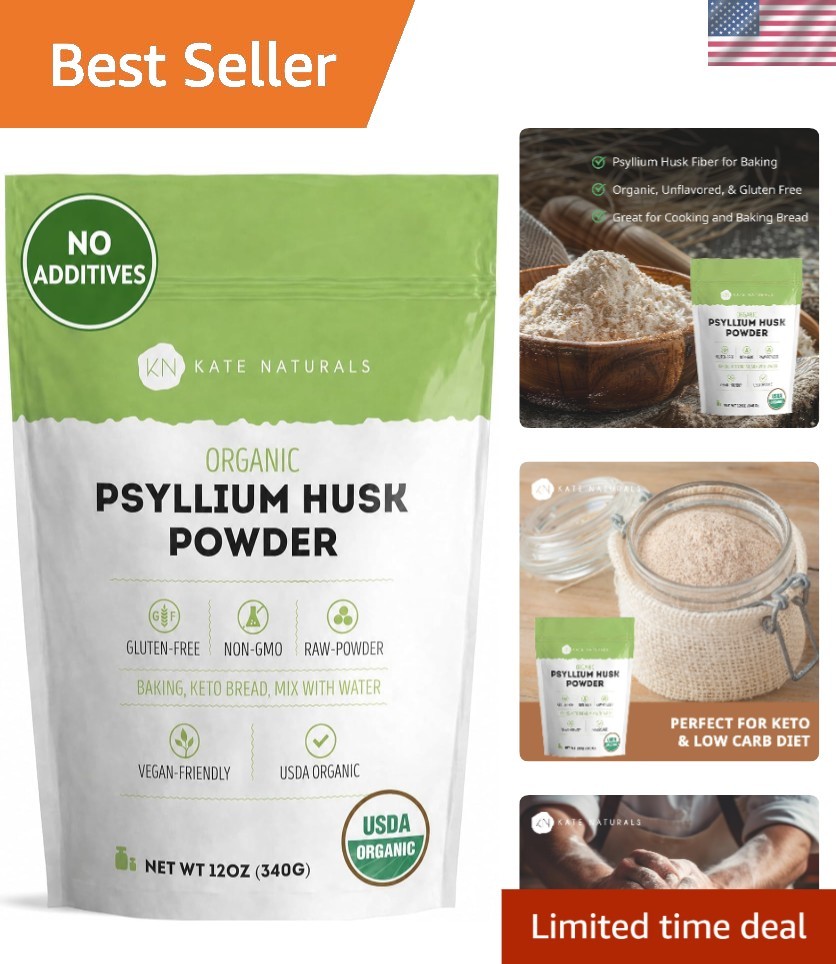 Versatile 12oz Psyllium Husk Powder for Baking & Digestive Health – Unflavored