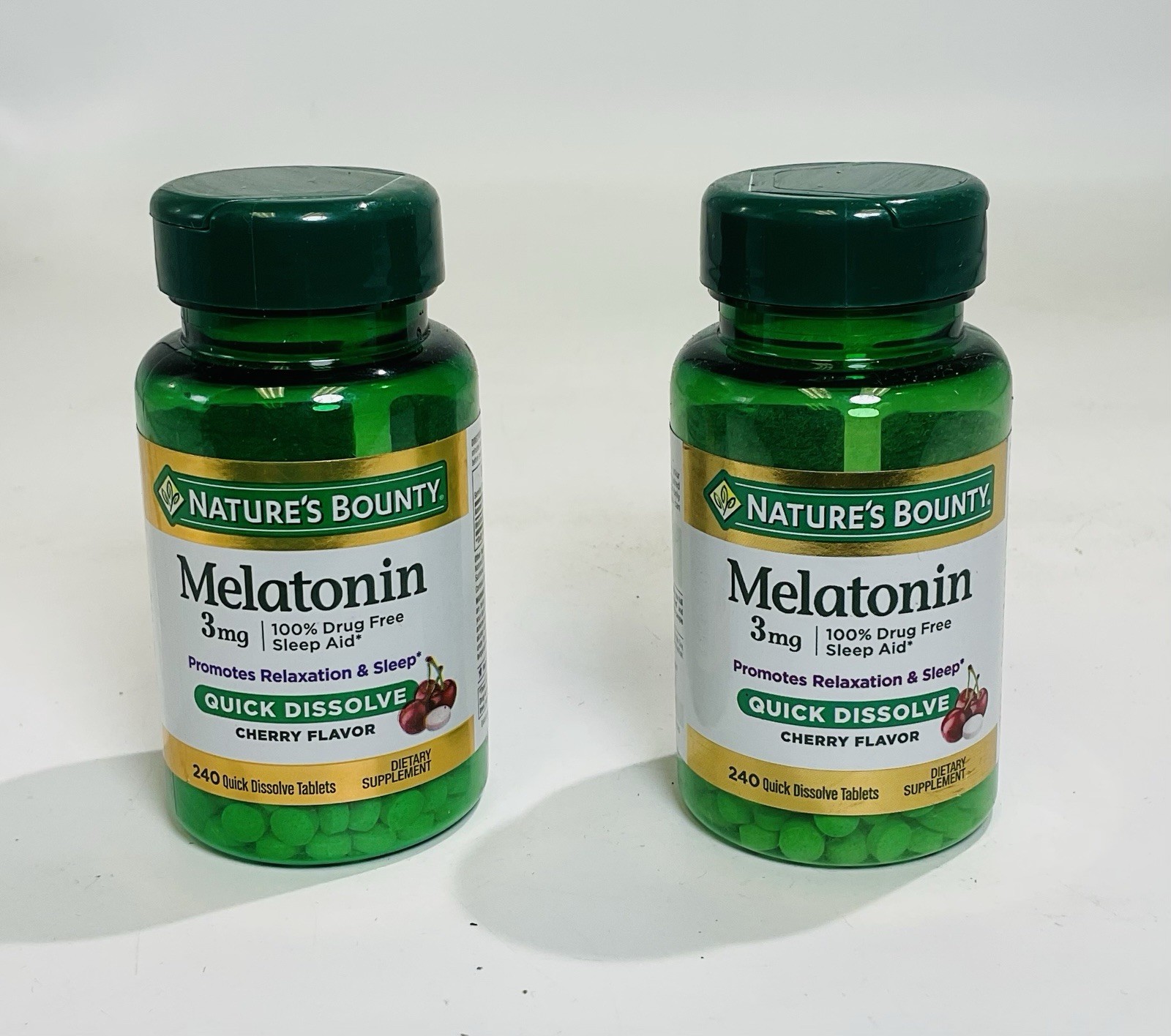 2 Pack – Nature’s Bounty – Melatonin Quick Dissolve Cherry 3mg *EXP 06/2028*
