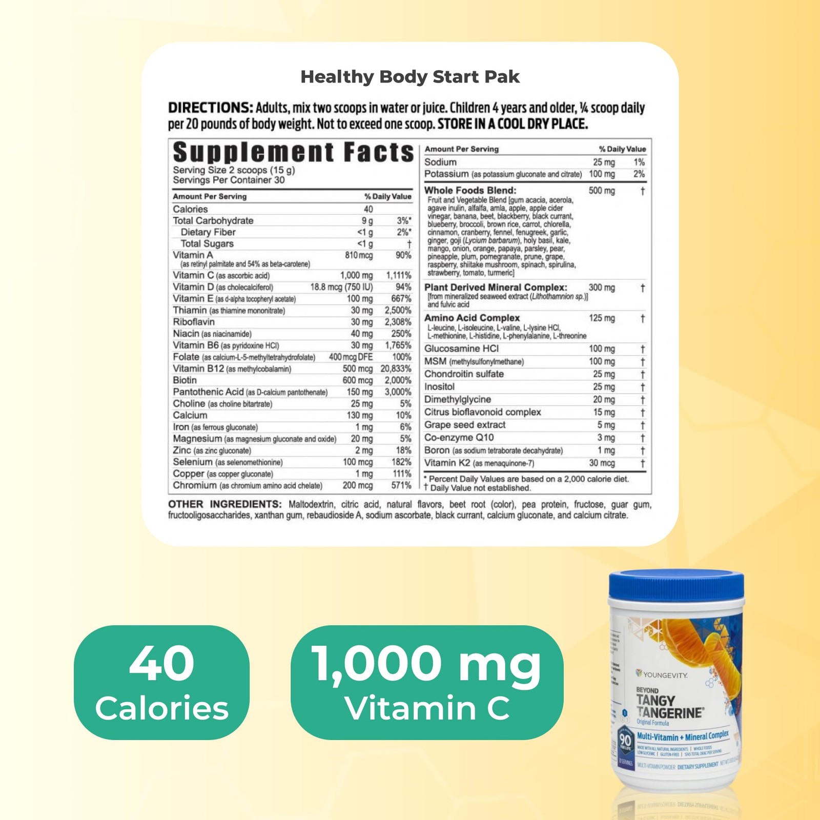 Youngevity HEALTHY START Pak