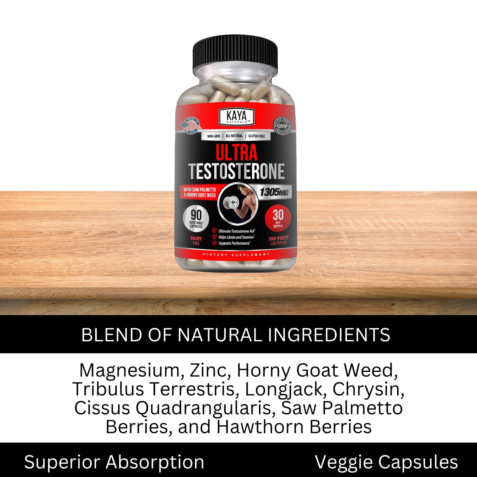 (2 Pack) Ultra Testosterone 90Ct, Muscle & Testosterone Support, Bodybuilding