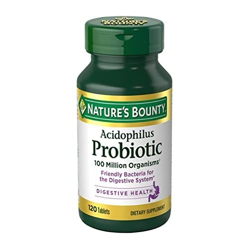 Nature’s Bounty Acidophilus Supplement 120 Tablets Vegetarian Formula