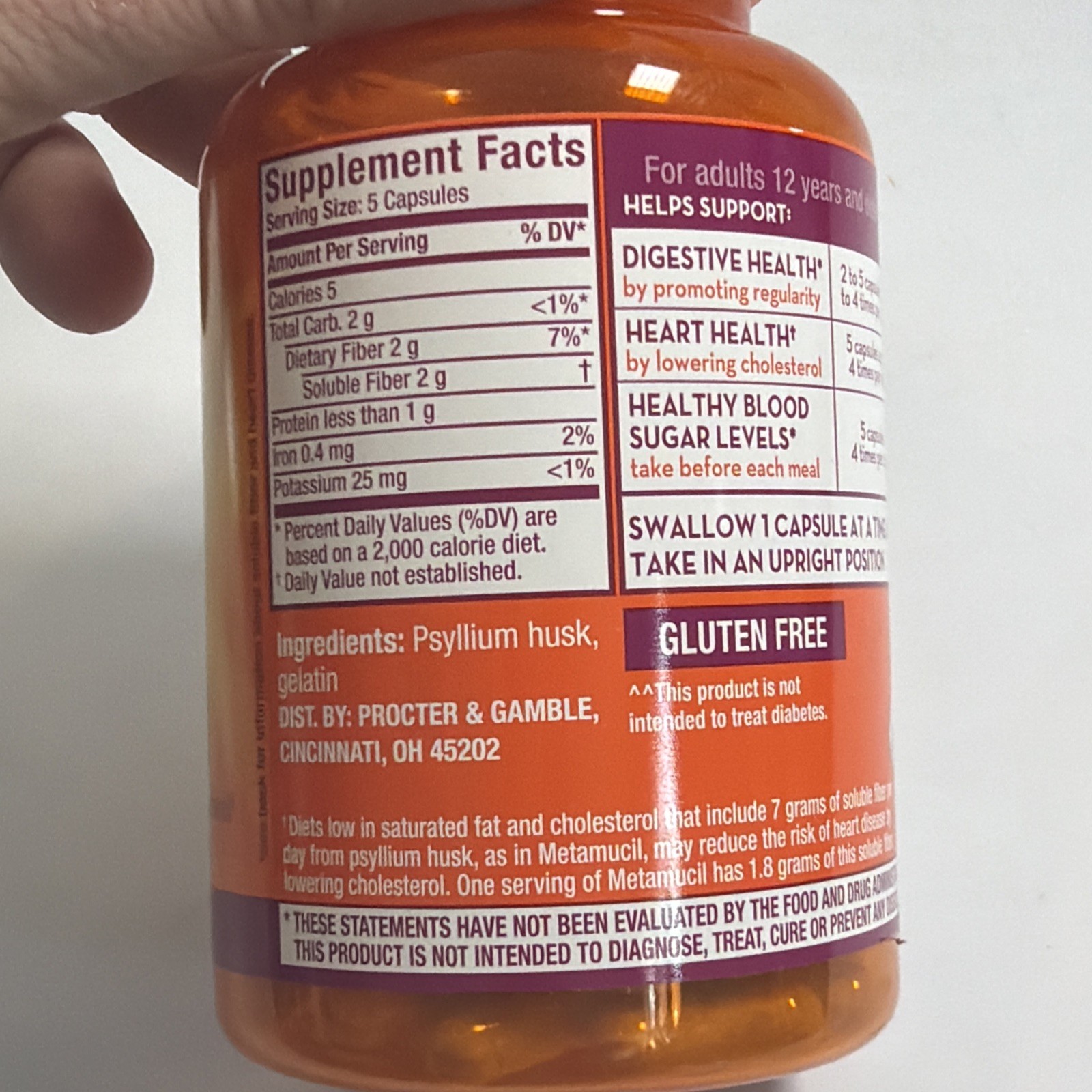 Metamucil 3-in-1 Psyllium Husk Fiber Supplement 160 Count New Sealed 06/2028 New