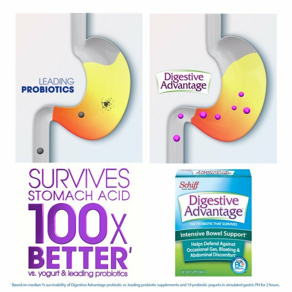 Digestive Advantage Intensive Bowel Support Probiotic Digestive Enzyme 96 Count+