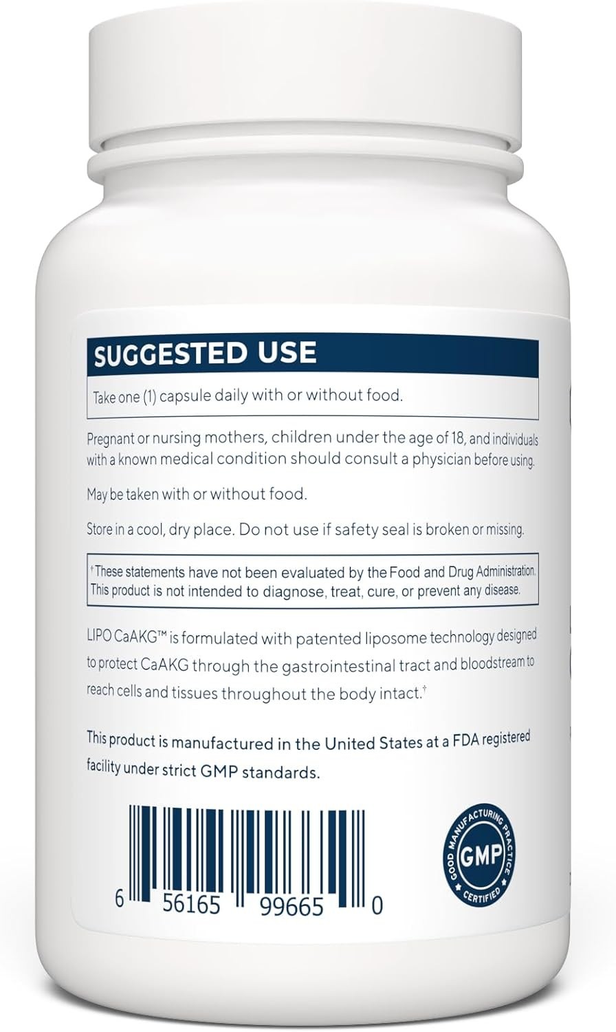 RENUE By Science CaAKG-Calcium Alpha-Ketoglutarate-(Liposomal) Supplement 300 mg