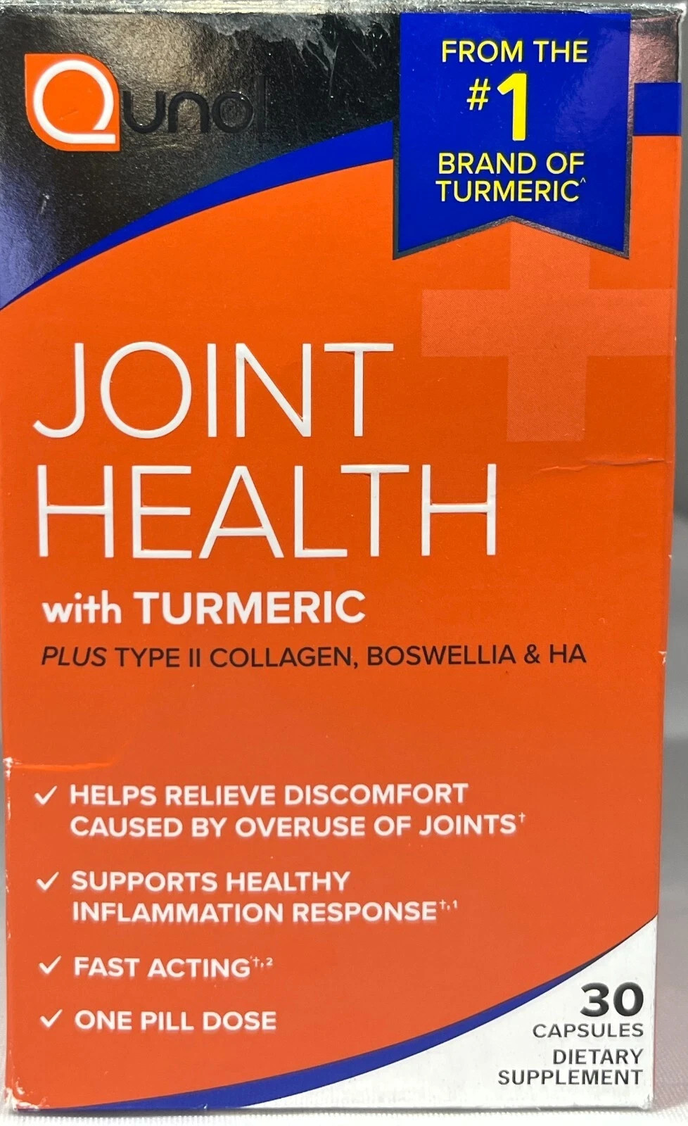 Qunol Joint Health with Turmeric and Collagen 30 Capsules, EXP 02/2026+