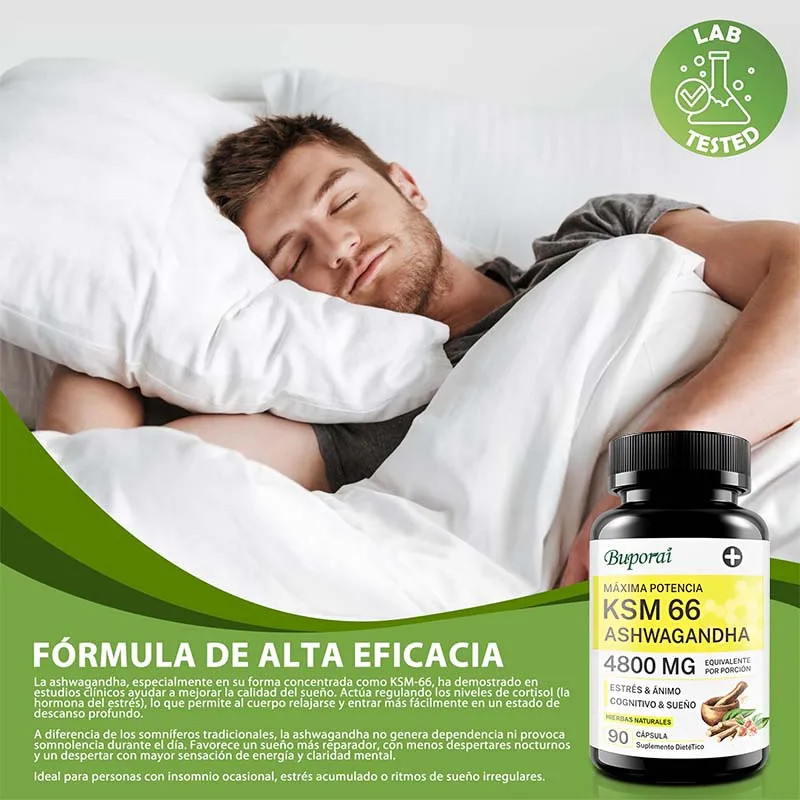 KSM-66 Ashwagandha 90pcs,Promote Brain Development, Improves Vitality and Energy