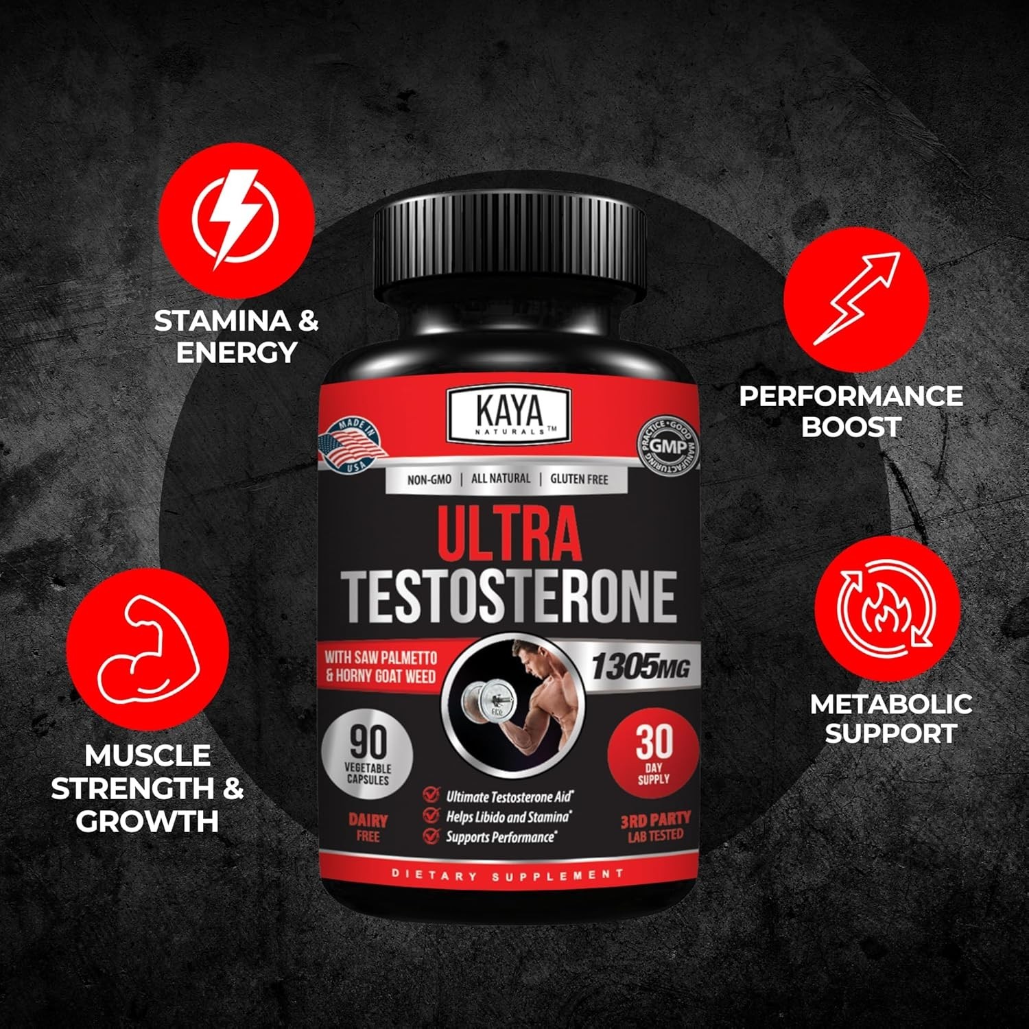 Kaya Naturals Ultra Testosterone Booster 90 Count