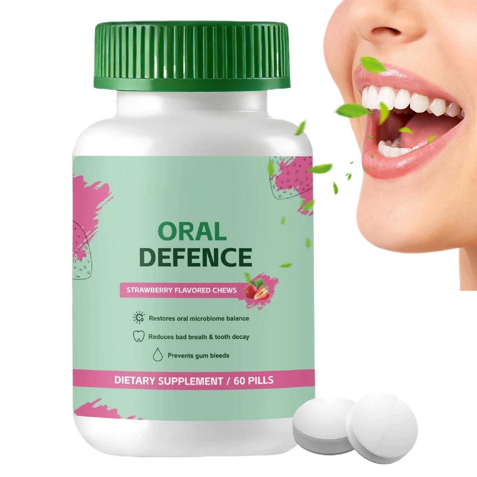 Oral Defence – Oral Probiotics Supplement ideal for Fresh Breath, Teeth