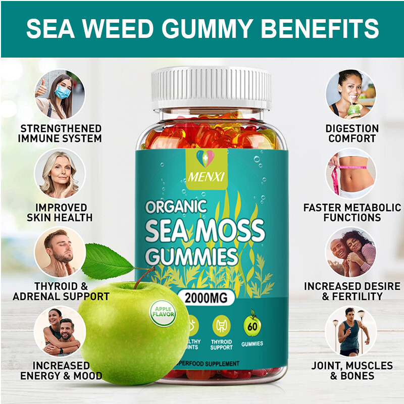 Natural & Organic Sea Moss 3×60 Gummies Supplement, Rich in Minerals & Vitamins