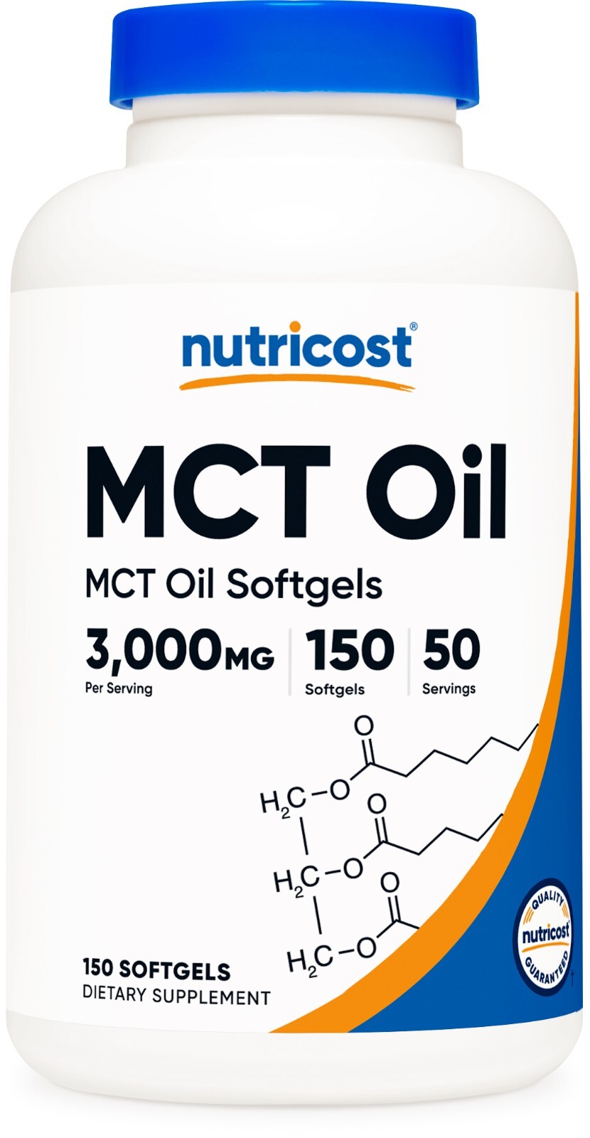 Nutricost MCT Oil Softgels 1000mg (150 Softgels) – Great for Keto Diet