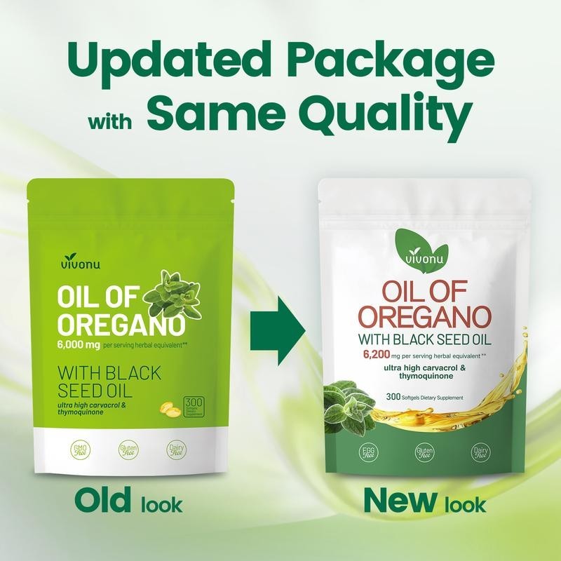 Oil of Oregano with Black Seed Oil | Natural Antioxidants | Nutritional Support