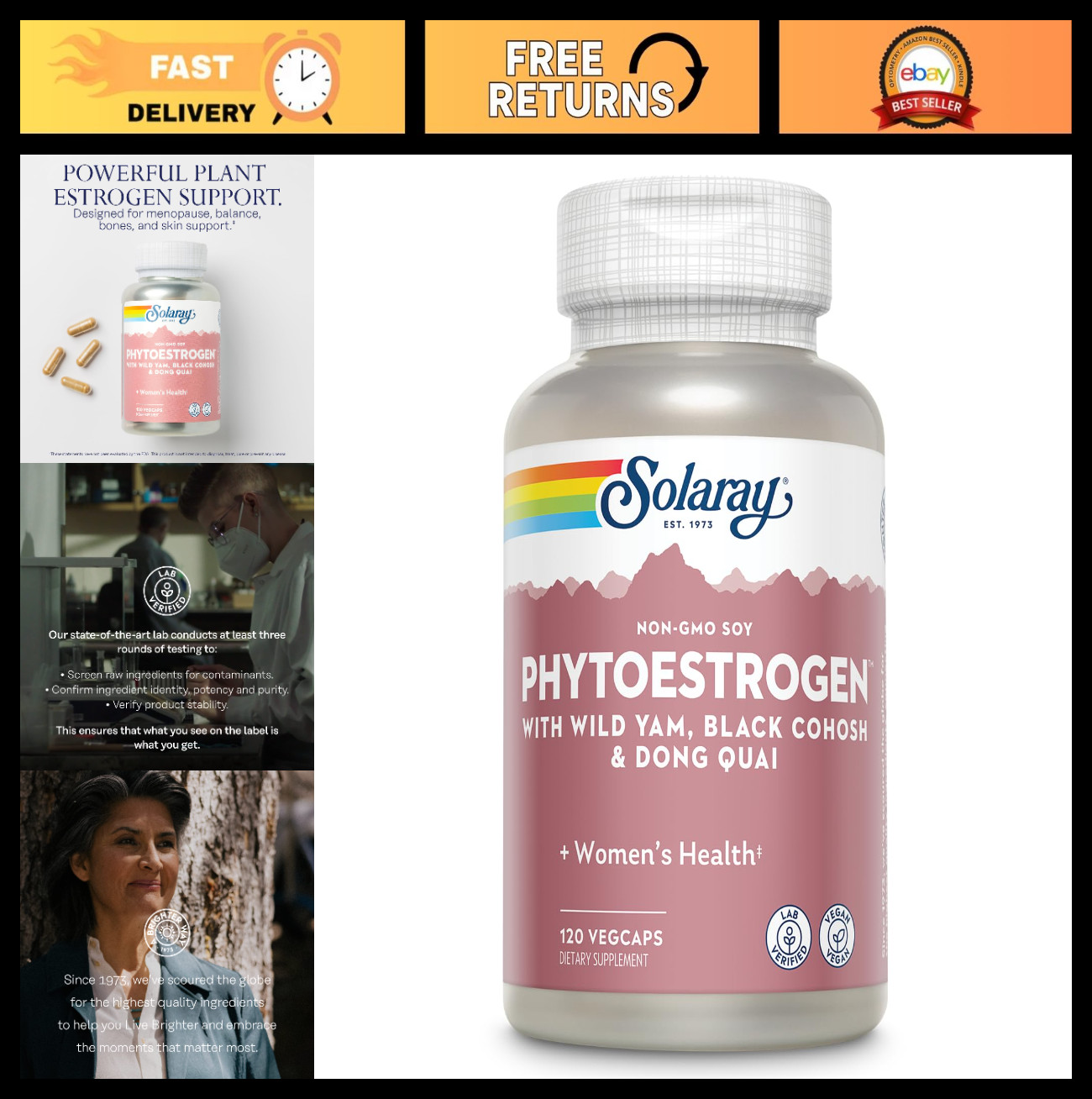 Menopause Support Supplements – PhytoEstrogen, Black Cohosh, Wild Yam, Soy Isofl