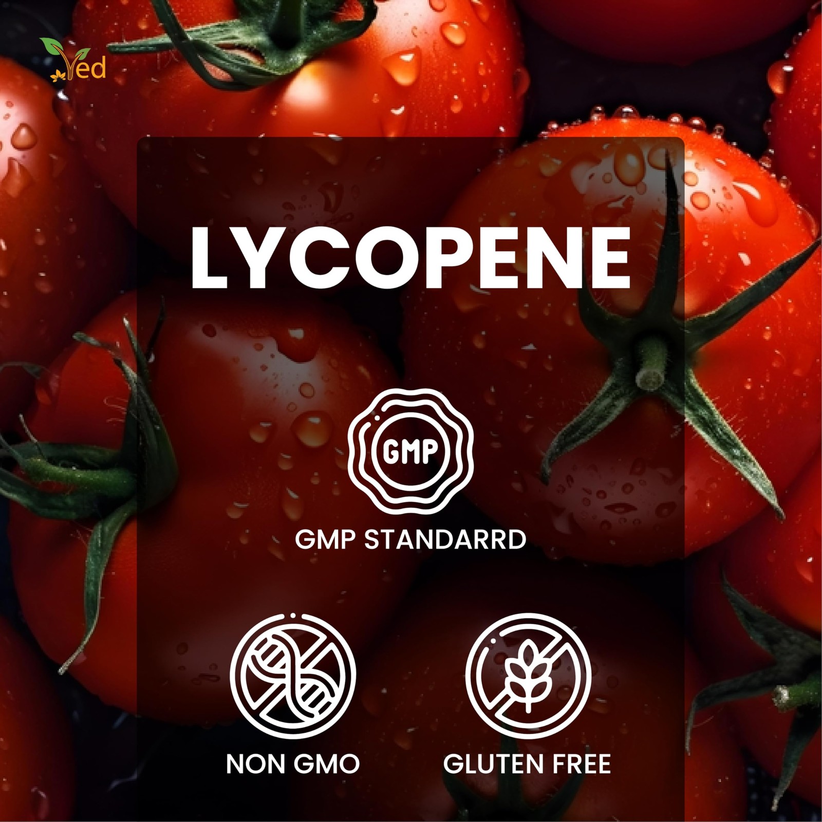 Ved Lycopene 500 mg | 90 softgel, 6 Month Supply.(Pack 90 Count (Pack of 2)