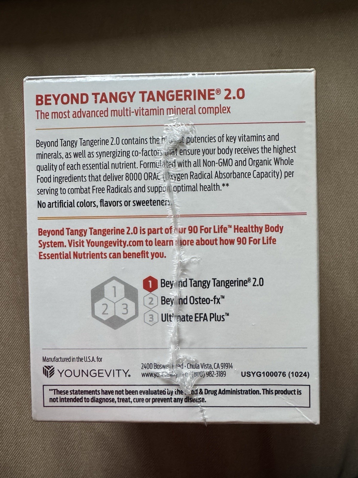 Beyond Tangy Tangerine – 2.0 Citrus Peach Fusion – 30 Stick Packs Dietary Supple