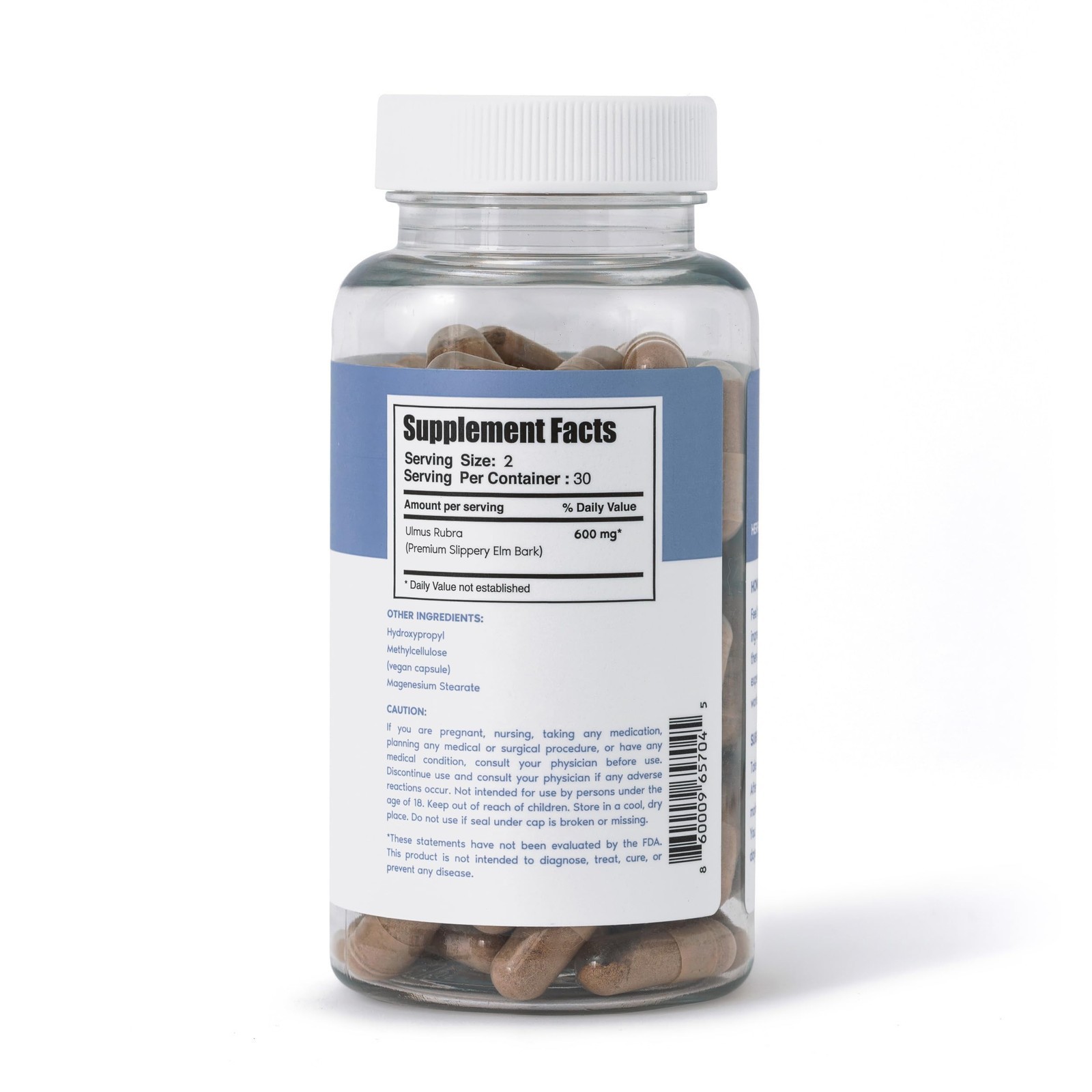 Slippery Box Slippery Elm Capsules Fast‑Acting Feminine Vaginal Care Supplement