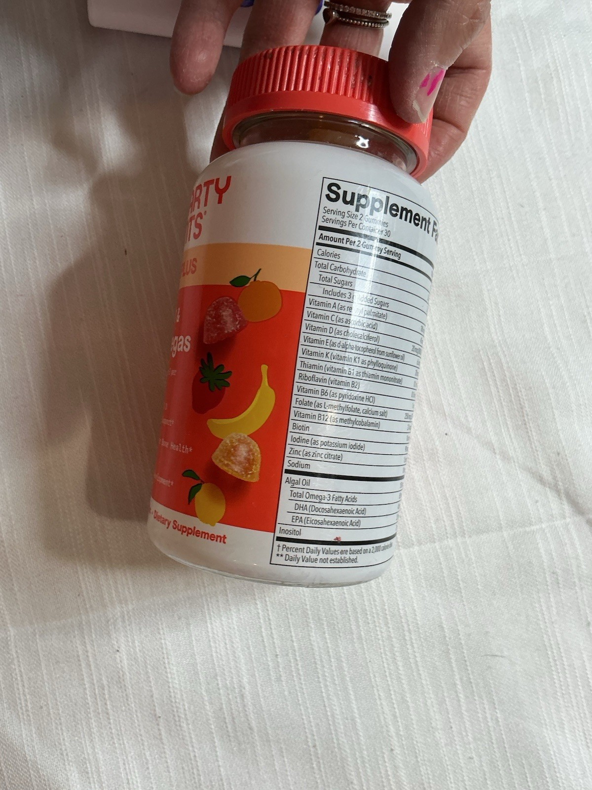 SmartyPants Kids Plus Multvitamin & Omega 3 Gummies Vitamins C Exp 4-27