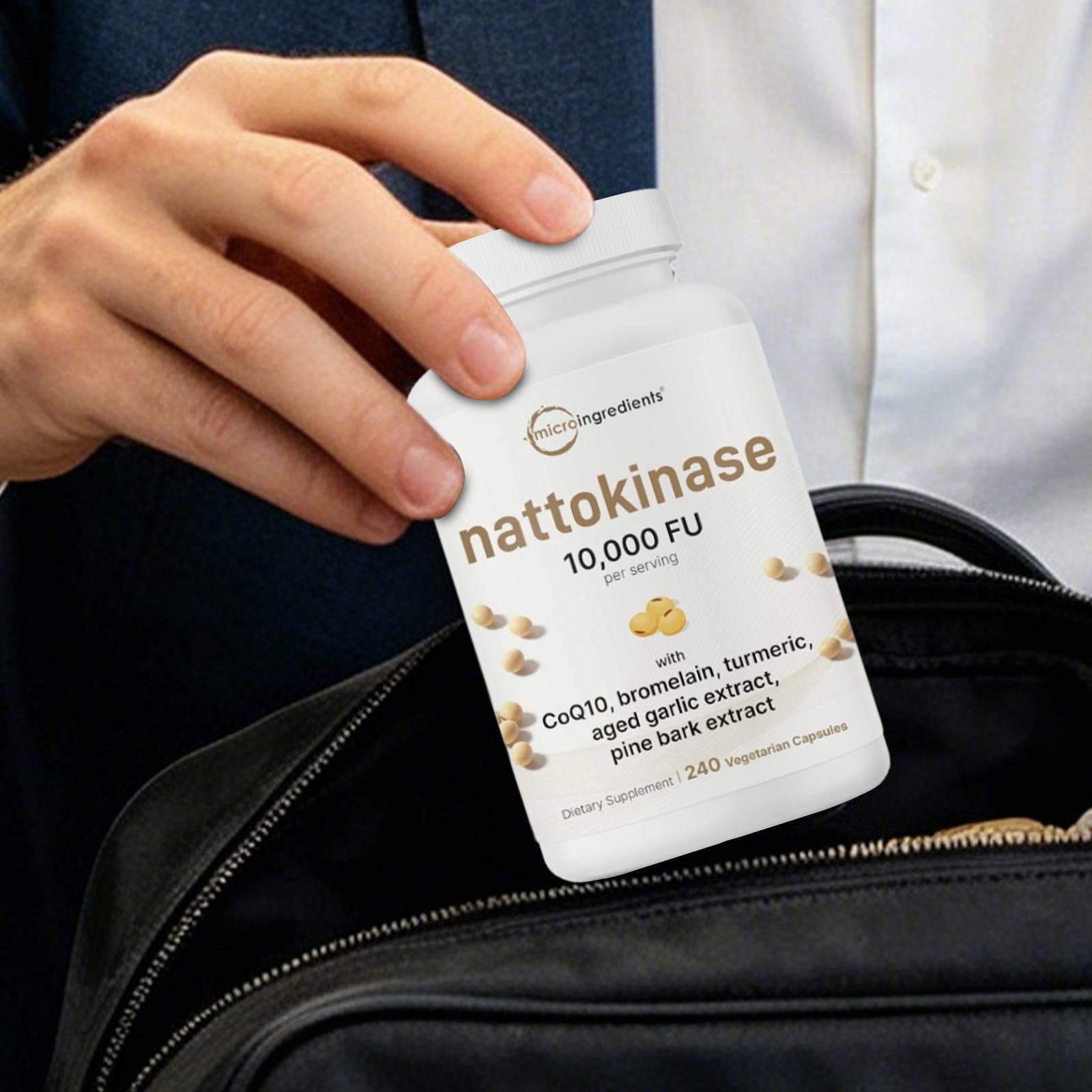 Micro – Ingredients Nattokinase 10,000 FU Per Serving 240 Count (Pack of 1)