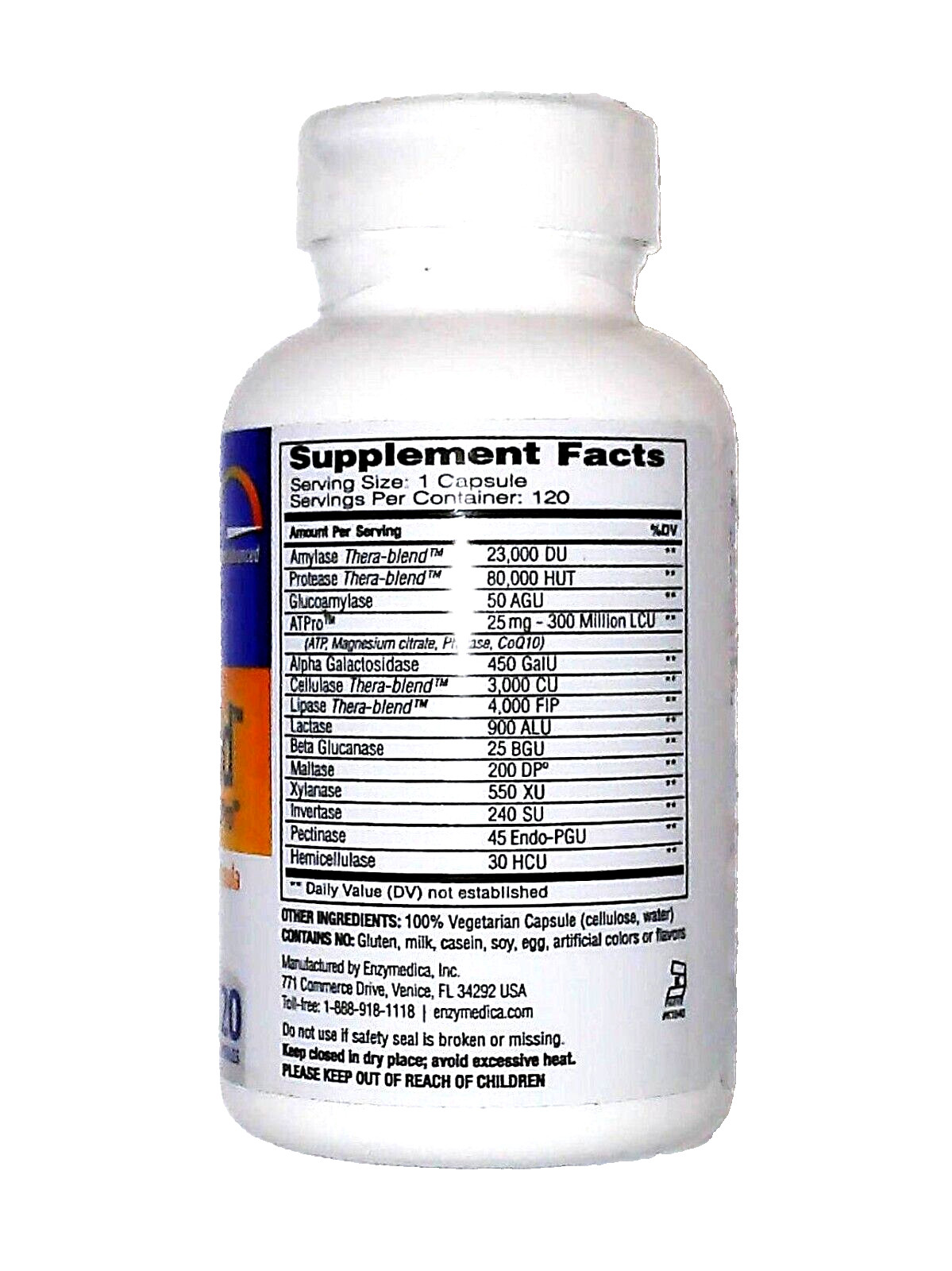 ENZYMEDICA DIGEST GOLD WITH ATPro ADVANCED ENZYME FORMULA 120 CAPS EXP. 12/2024+