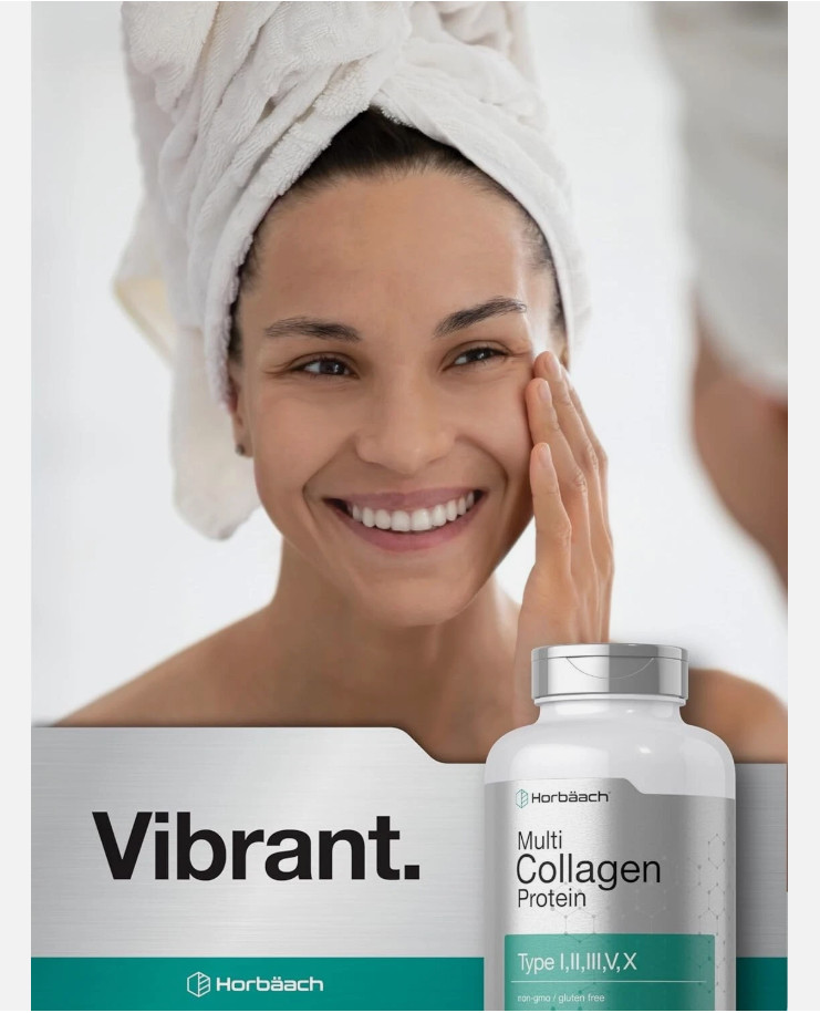 Multi Collagen Protein 2000 Mg | 180 Capsules | Hydrolyzed Collagen Type I, II,
