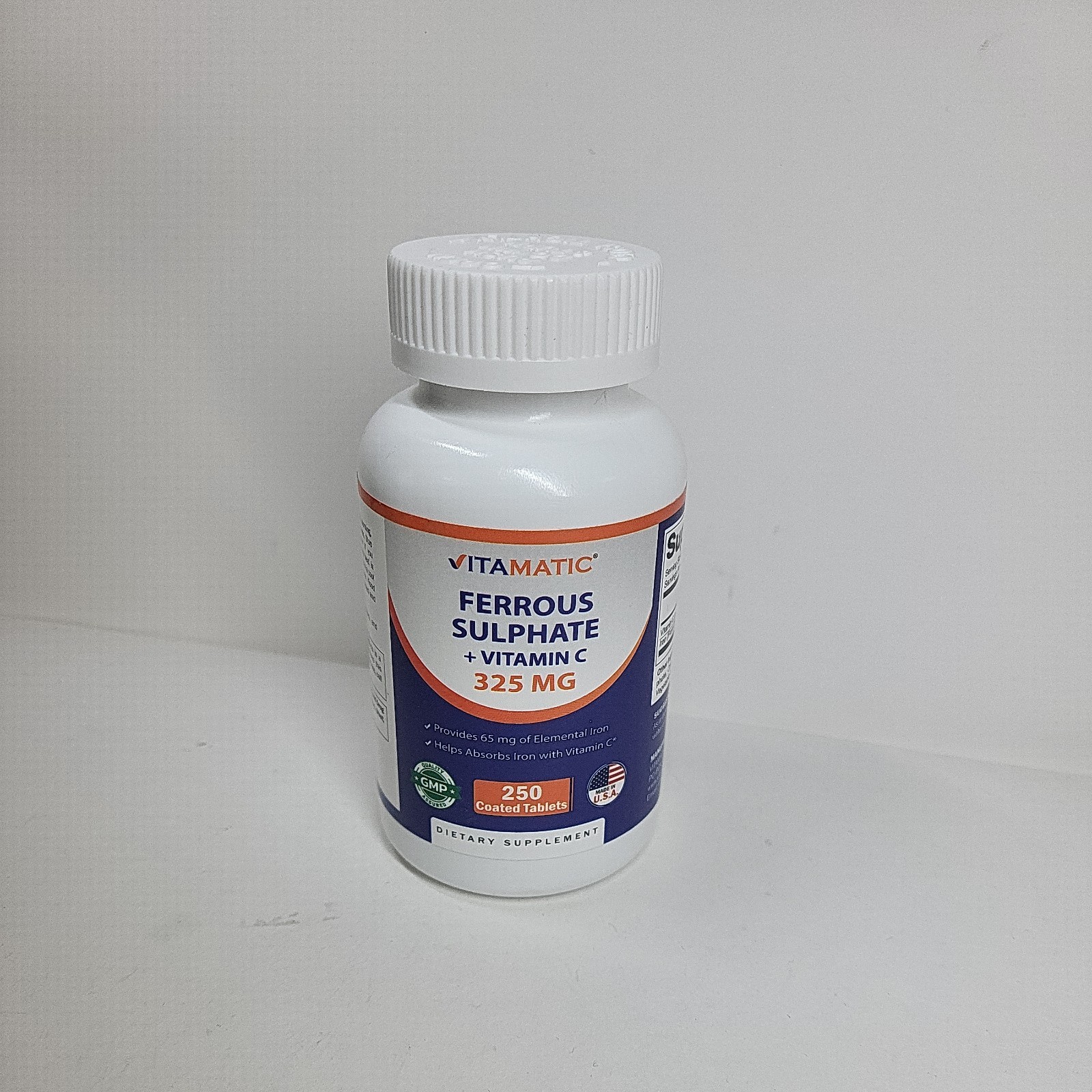 Exp.06/2028 Ferrous Sulphate + Vitamin C, 250 Coated Tablets