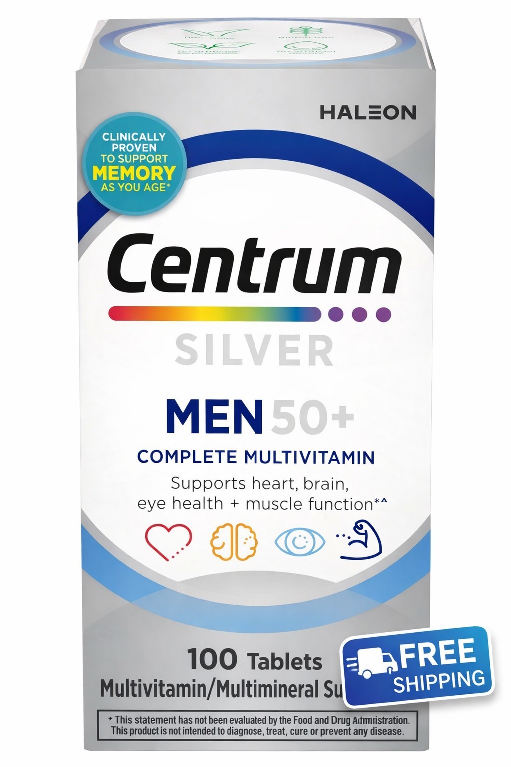 Centrum Silver Men 50+ Complete Multivitamin Multimineral 100 Tablets