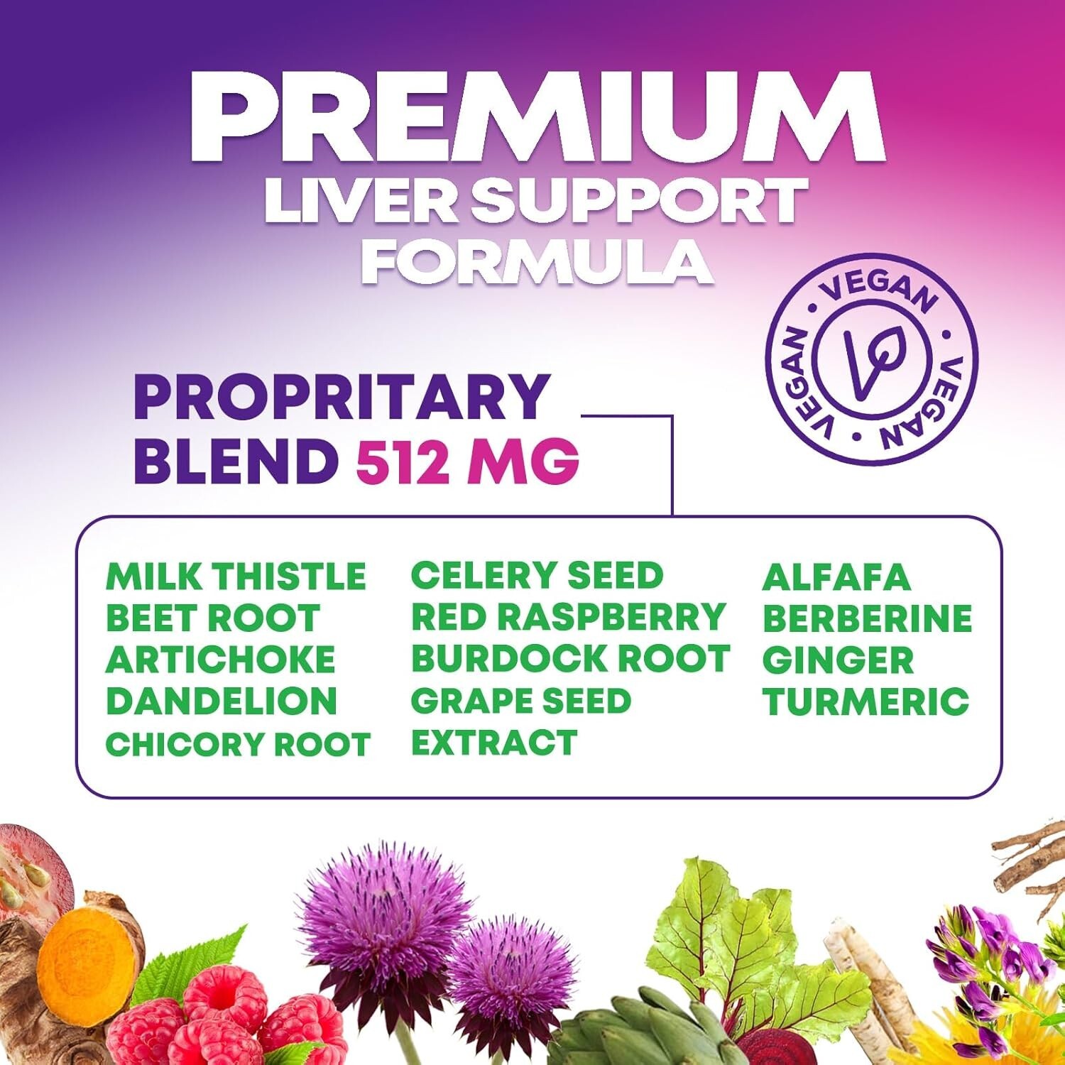 Liver Cleanse Detox Repair – 1104mg Milk Thistle Dandelion Support Supplement