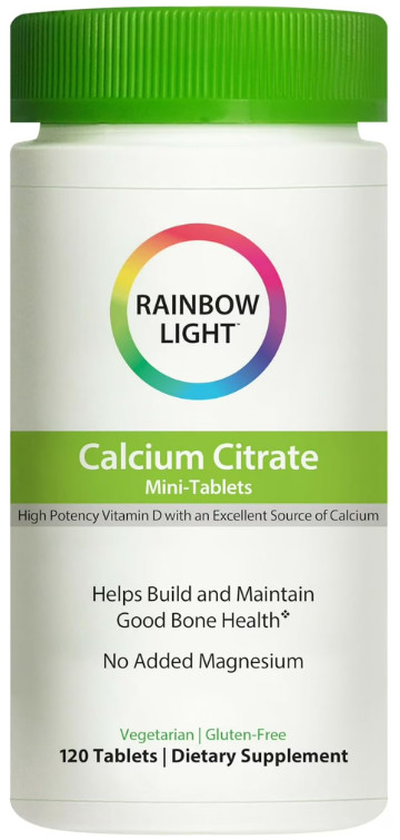 2 Pack Rainbow Light Calcium Citrate 120 Mini-Tablets Each – Bone Health