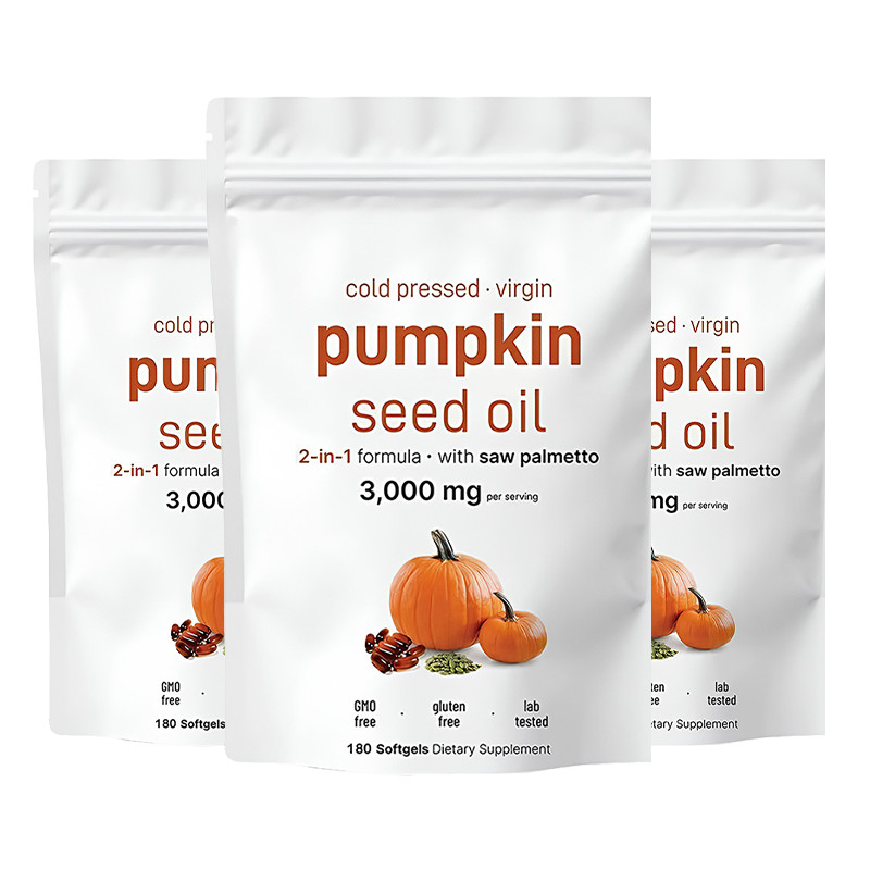 Seed Pumpkin Oil 3000mg + Saw Palmetto 300 mg | Prostate Support |180 Softgels