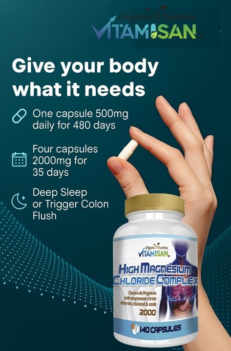 Magnesium Citrate 2000 Serving 140 Capsules High Potency Big Bottle Strong USA