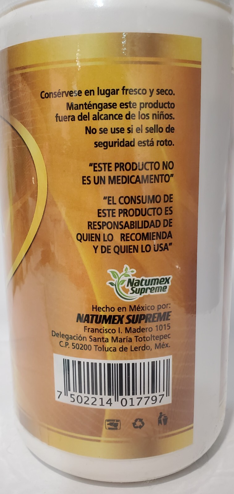 GRENETINA 100% NATURAL HIDROLIZADA { MANGO } Natumex Supreme Net 500g GM