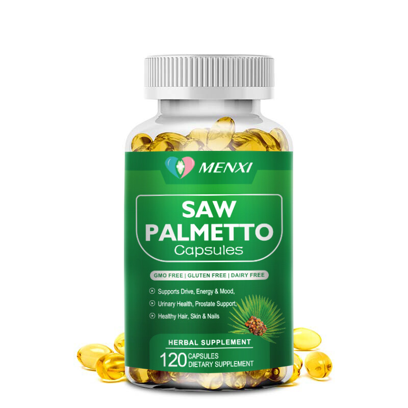 Saw Palmetto Extract Capsules for Men’s Prostate Health Wellness Supplement