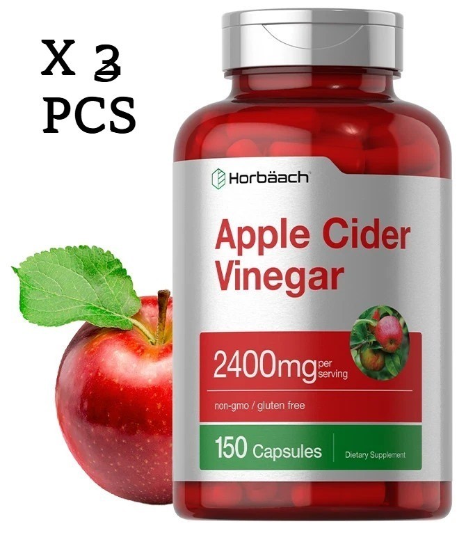 2 BOTTLES-Apple Cider Vinegar Capsules | 2Kmg | 150 Count | Non-GMO| by Horbaach