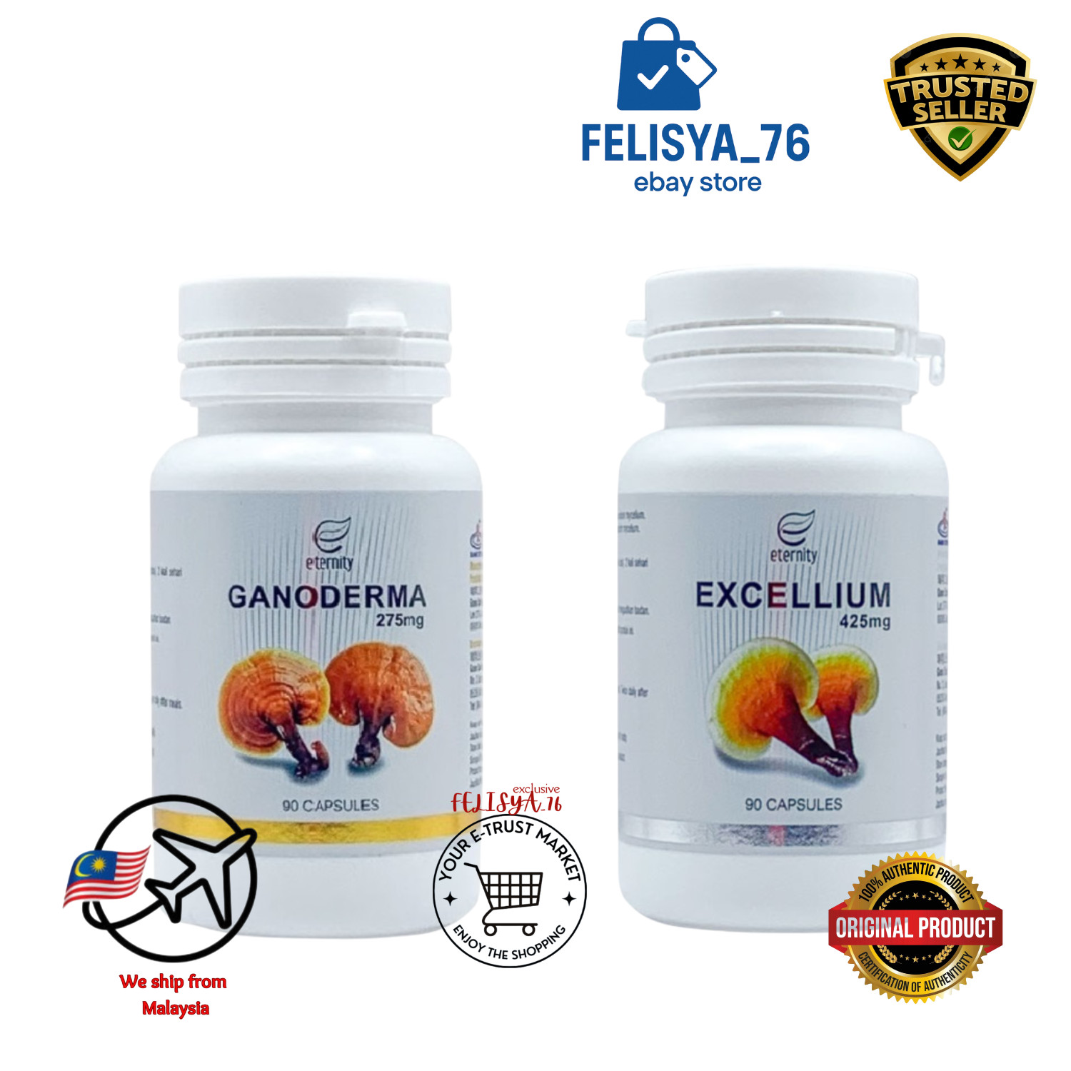 GANO Excel Ganoderma +Excellium Lucidum Reishi Lingzhi for Immune Boost 90 Caps