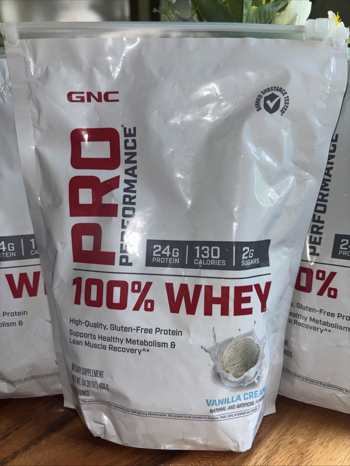 3 GNC PRO Performance 100% Whey 14.39 oz Vanilla Cream Exp 7/26 & 8/26 – 3 BAGS