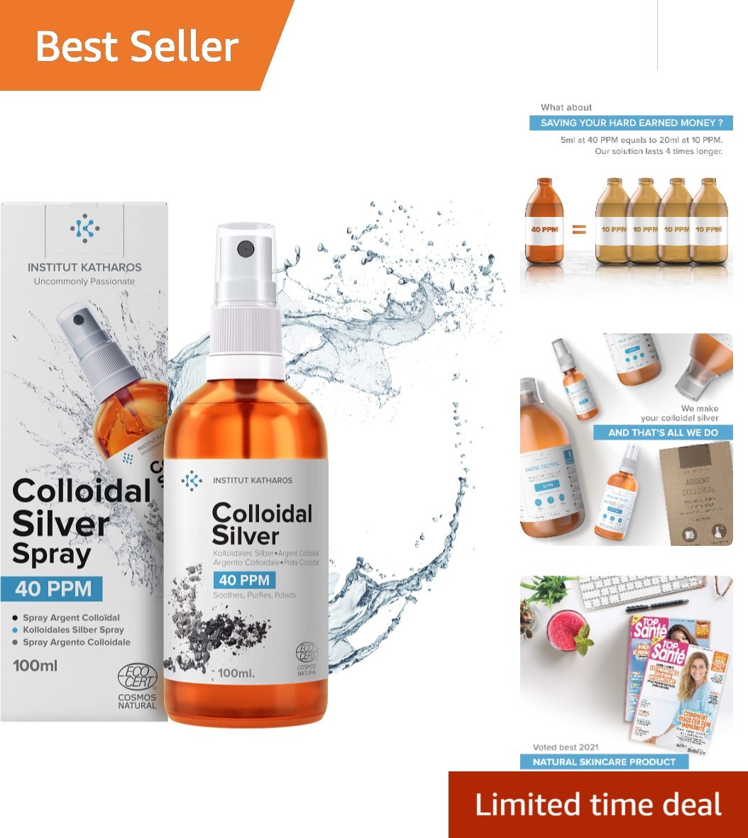 Institut Katharos 3.4 fl oz Colloidal Silver Spray – Natural Immune Support