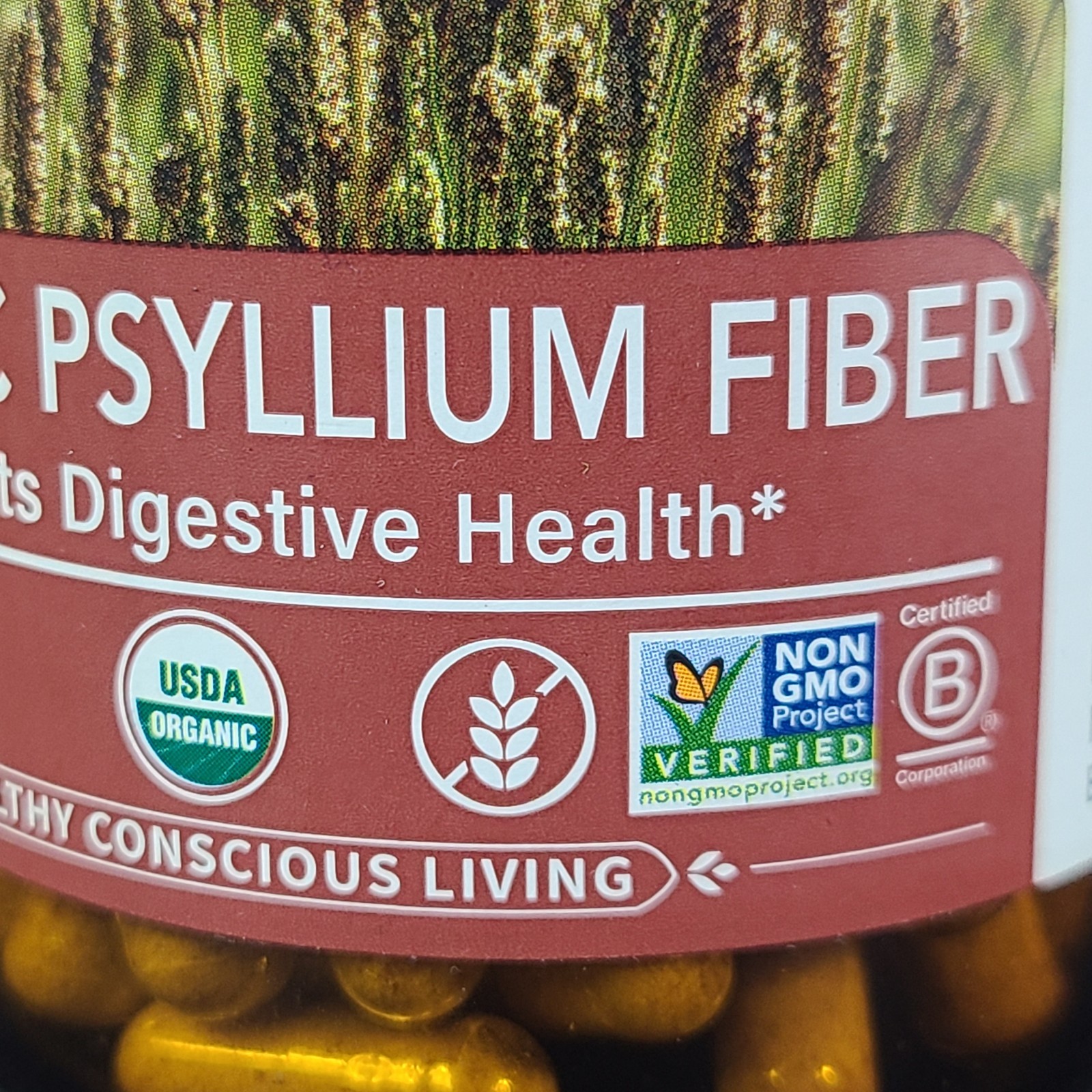 New Organic India Organic Psyllium Fiber 180 Veg Caps Digestive Health Exp 04/27