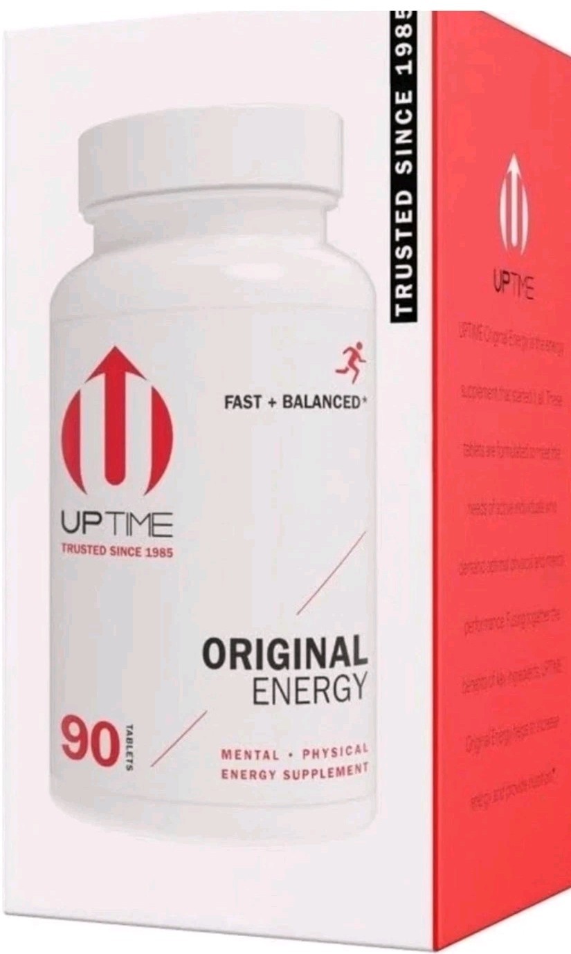 UpTime Original Energy Drink Tablets 90ct Natural Caffeine Exp: 07/2026